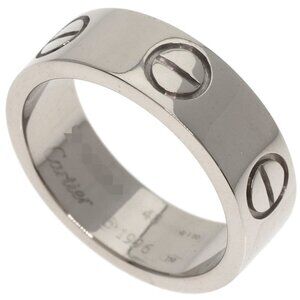 CARTIER 18k White Gold Love Ring #48